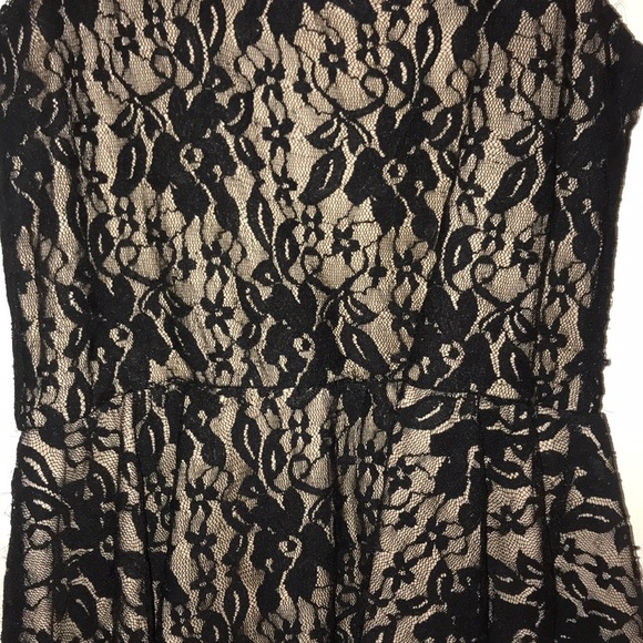 Lily white nude and black peplum top, size small - Picture 2 of 3